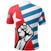 Free West Papua Polo Shirt Clenched Hands Flag LT6 - Polynesian Pride