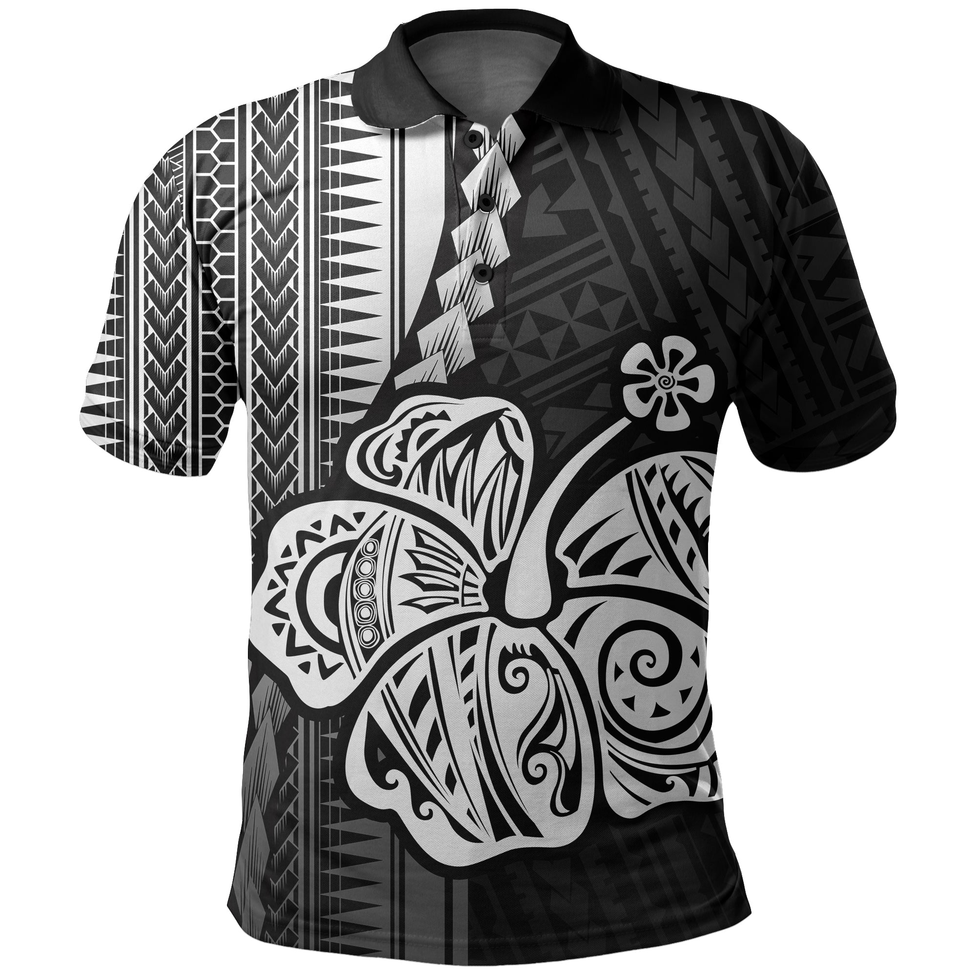 Custom Polynesian Hibiscus Polo Shirt Hawaiian Style No.4 LT6 Unisex White - Polynesian Pride