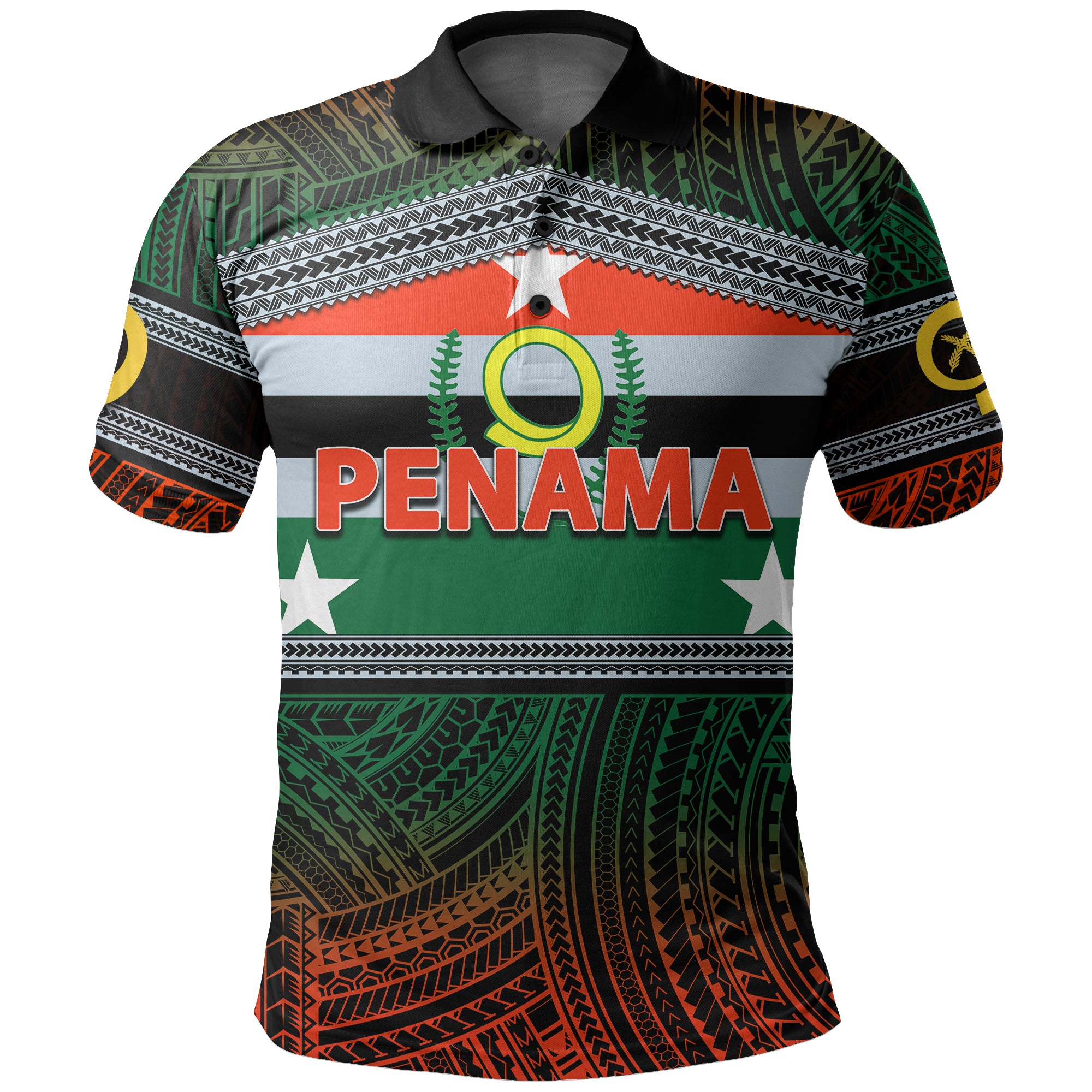 Penama Day Polo Shirt Of Vanuatu Polynesian Patterns LT6 Red - Polynesian Pride