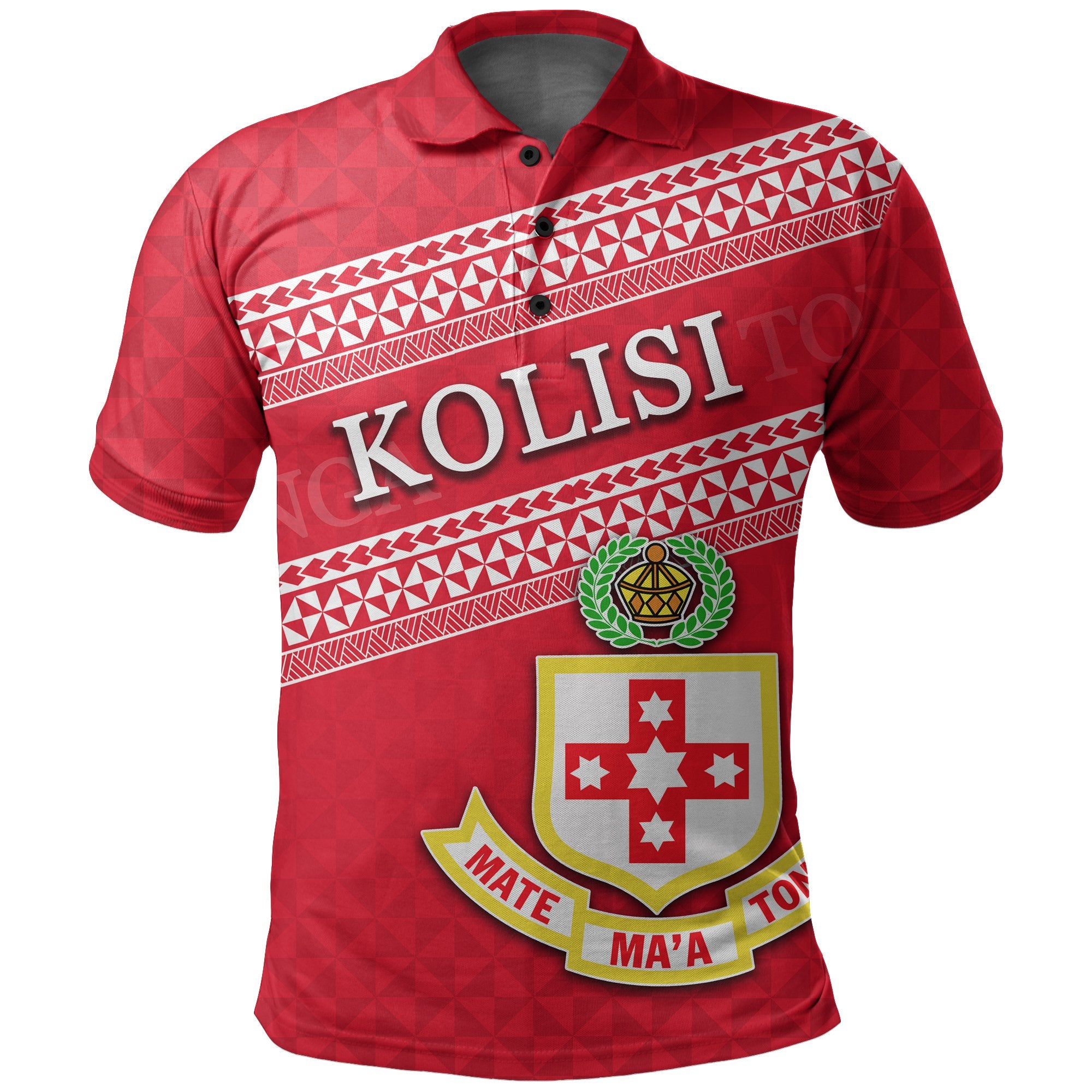 Kolisi Tonga Polo Shirt Simple Style Unisex Red - Polynesian Pride