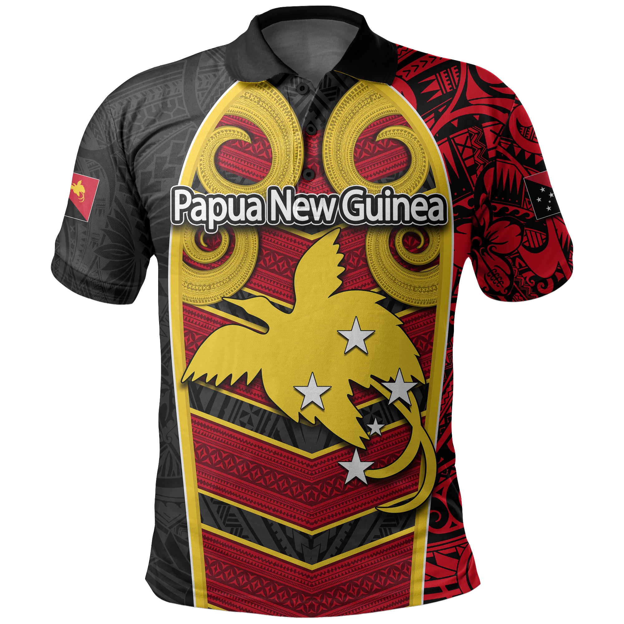 Custom Papua New Guinea Polo Shirt Independence Day Special Style LT6 Unisex Red - Polynesian Pride