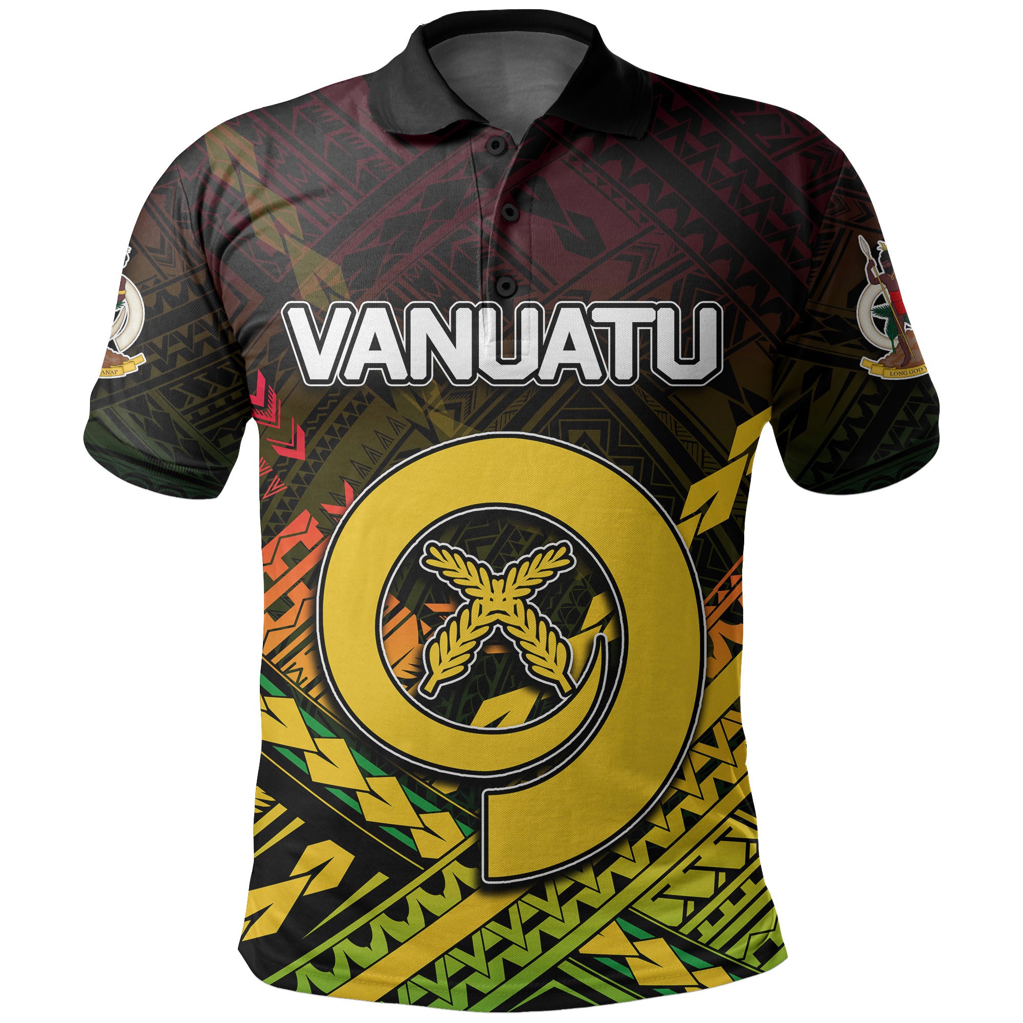 Custom Vanuatu Polo Shirt Polynesian Style LT6 Unisex Red - Polynesian Pride