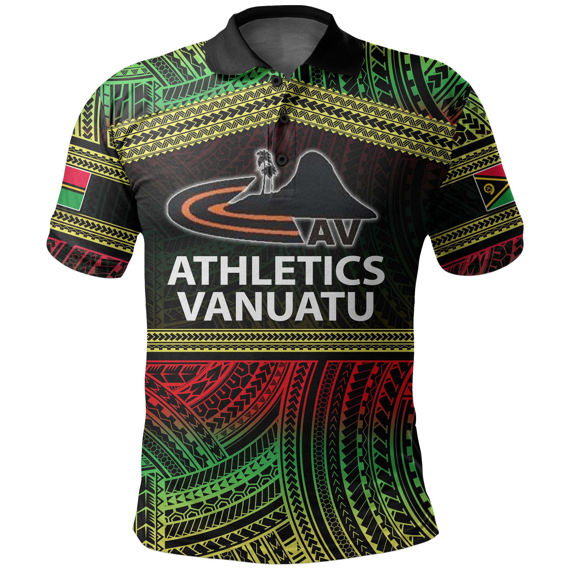 Custom Athletics Vanuatu Polo Shirt Of Vanuatu Polynesian Patterns LT6 Unisex Yellow - Polynesian Pride