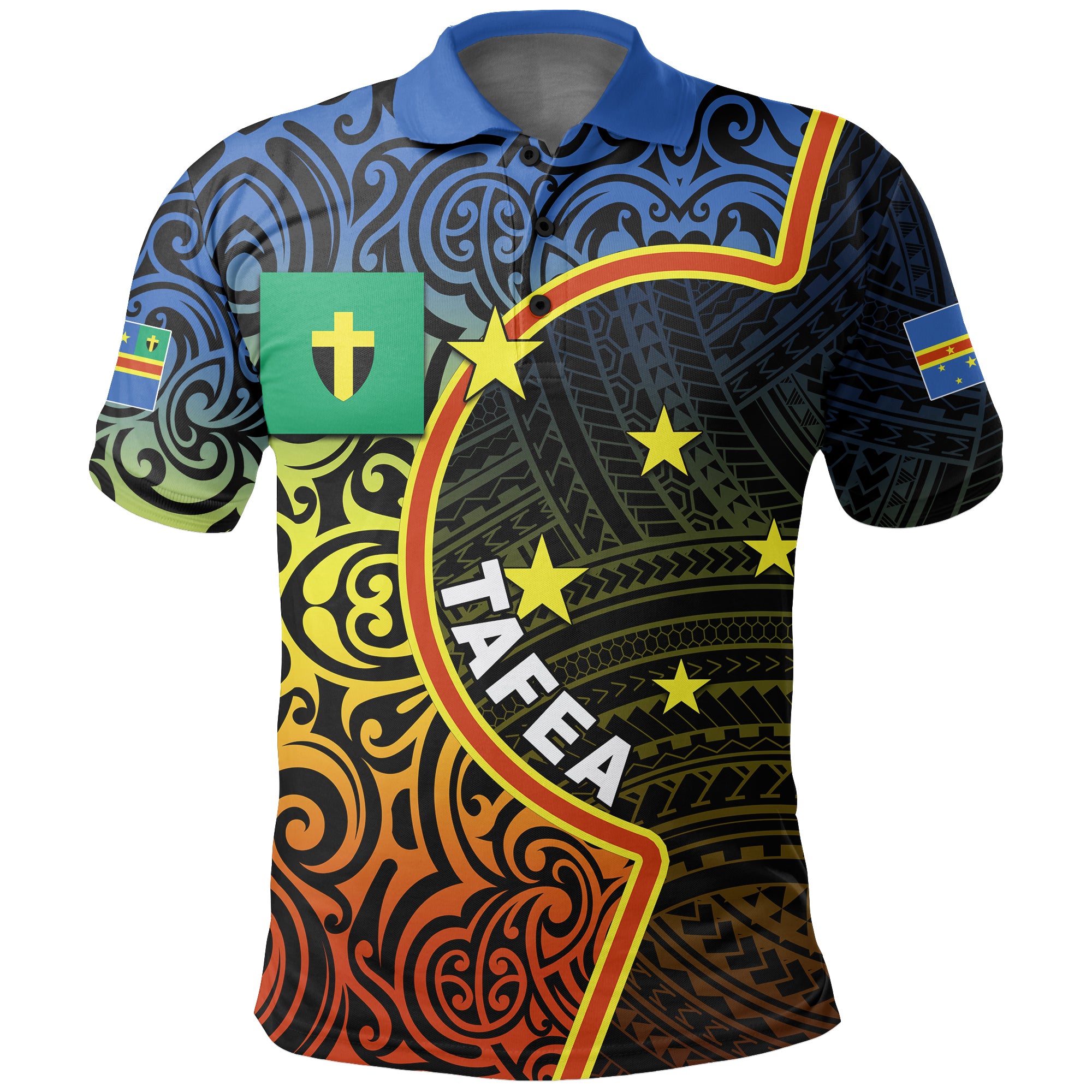 Tafea Day Polo Shirt Of Vanuatu Polynesian Flag Color LT6 Yellow - Polynesian Pride