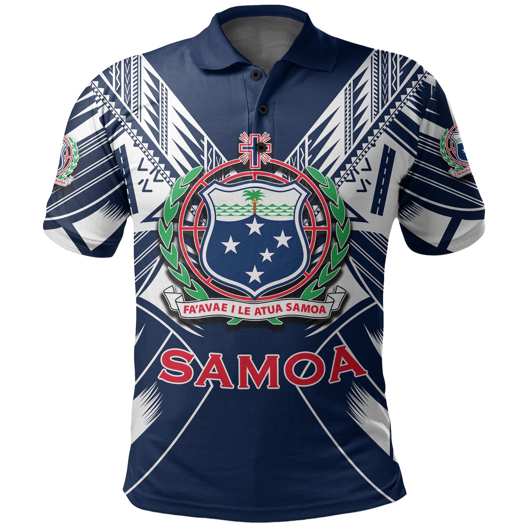 Polynesian Pride Samoa Polo Shirt Unisex Blue - Polynesian Pride