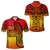 Marquesas Islands Polo Shirt Marquesan Tattoo Original Style Gradient Red LT8 - Polynesian Pride