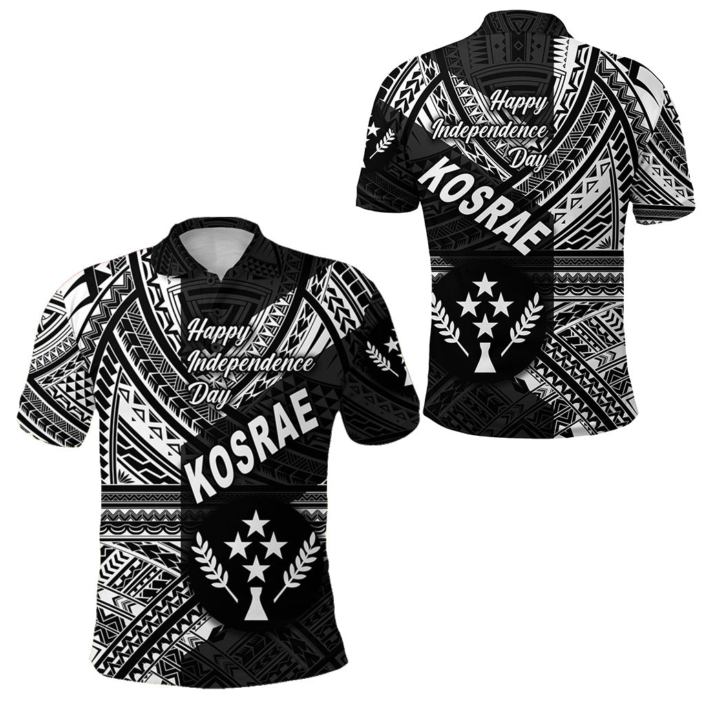 FSM Kosrae Polo Shirt Happy Independence Day Original Vibes Black LT8 Unisex Black - Polynesian Pride