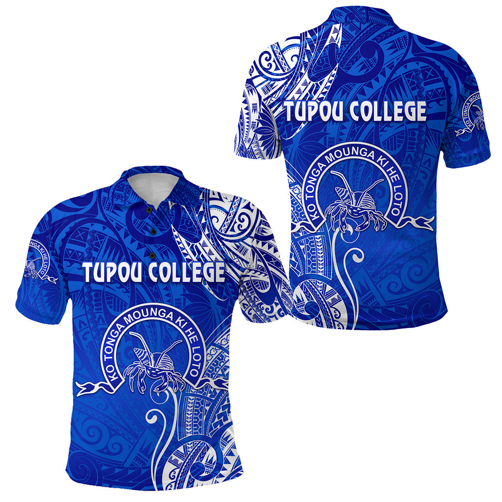 Tonga Tupou College Polo Shirt Simple Vibes Blue LT8 Unisex Blue - Polynesian Pride