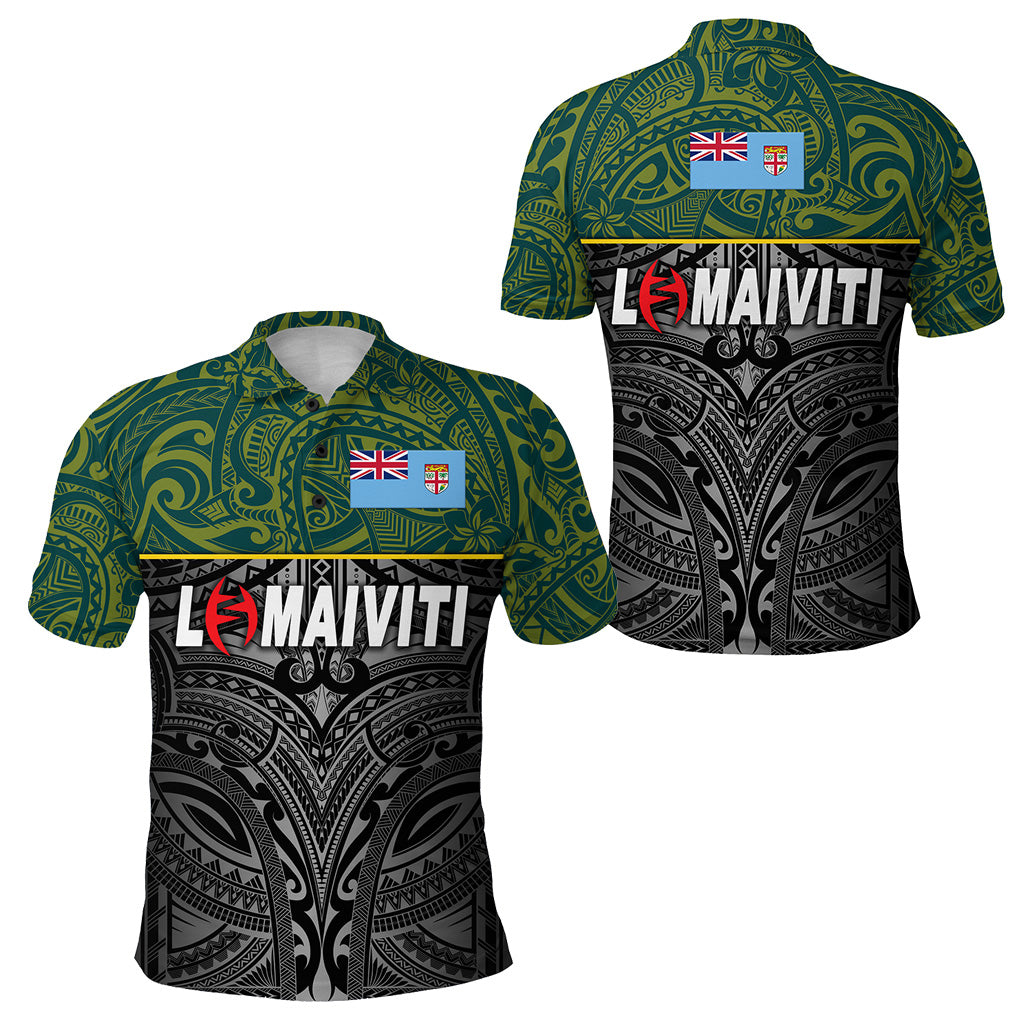 Fiji Lomaiviti Rugby Polo Shirt Original Style LT8 Unisex Green - Polynesian Pride