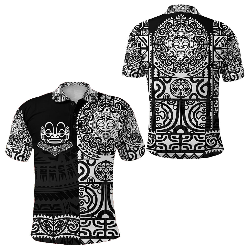 Marquesas Islands Polo Shirt Marquesan Tattoo Unique Style Black LT8 - Polynesian Pride