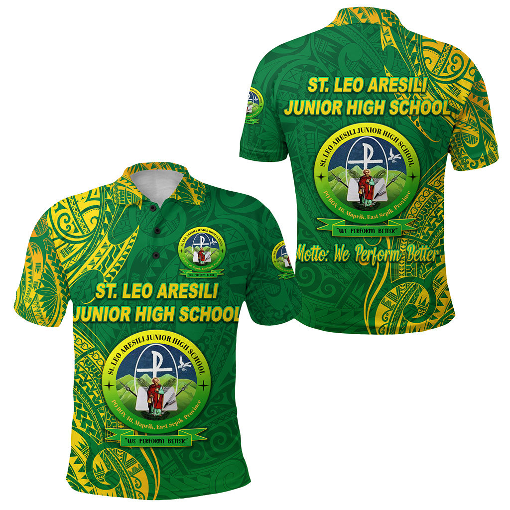 St. Leo Aresili Junior High School Polo Shirt Original Style LT8 Unisex Green - Polynesian Pride