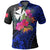 Wallis and Futuna Polo Shirt Hibiscus Blue No.1 Color LT6 Blue - Polynesian Pride