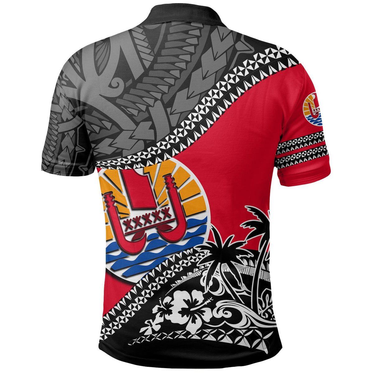 Tahiti Polo Shirt Fall In The Wave K7 - Polynesian Pride