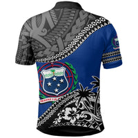 Samoa Polo Shirt Fall In The Wave K7 - Polynesian Pride