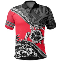 Polynesian Turtle Polo Shirt Fall In The Wave K7 Unisex Red - Polynesian Pride