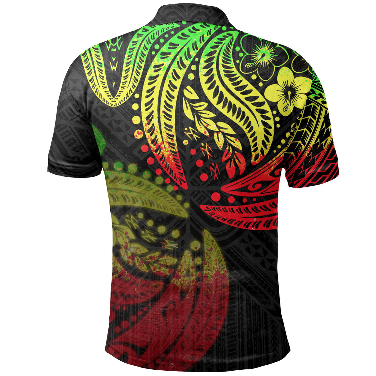 Polynesian Patterns Polo Shirt Reggae Color - Polynesian Pride