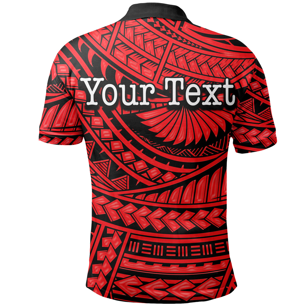 Custom Happy Fathers Day Polo Shirt Polynesian Patterns Red Style LT6 - Polynesian Pride