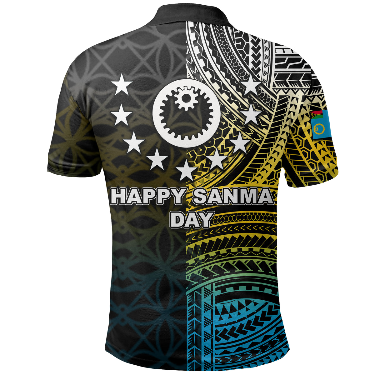 Sanma Day Polo Shirt Of Vanuatu Pig Tusk LT6 - Polynesian Pride