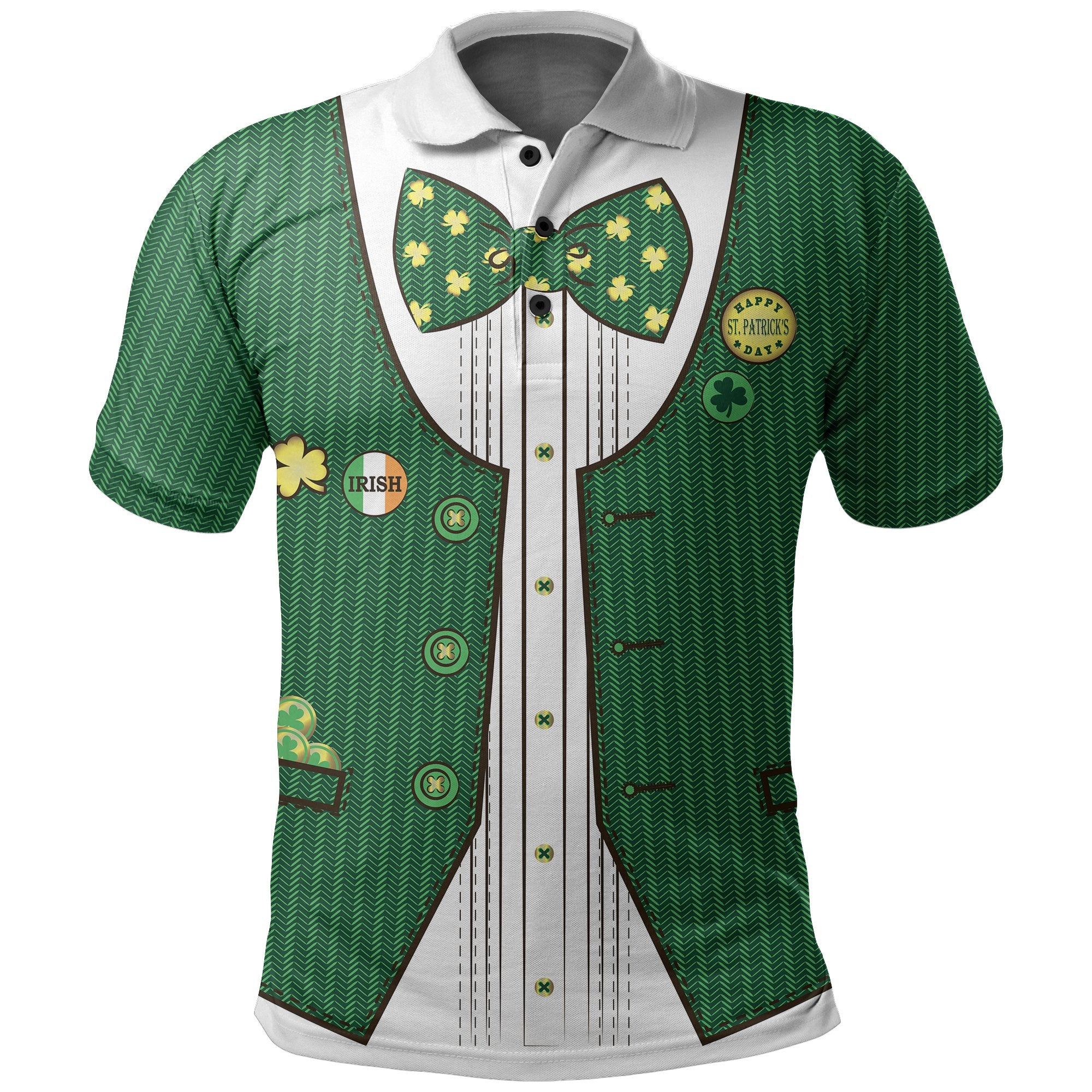 St. Patricks Day Ireland Polo Shirt Gile Special Style No.1 Unisex Green - Polynesian Pride