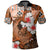 Custom Hammerhead shark Polo Shirt Hawaii Style Orange LT6 Unisex Orange - Polynesian Pride