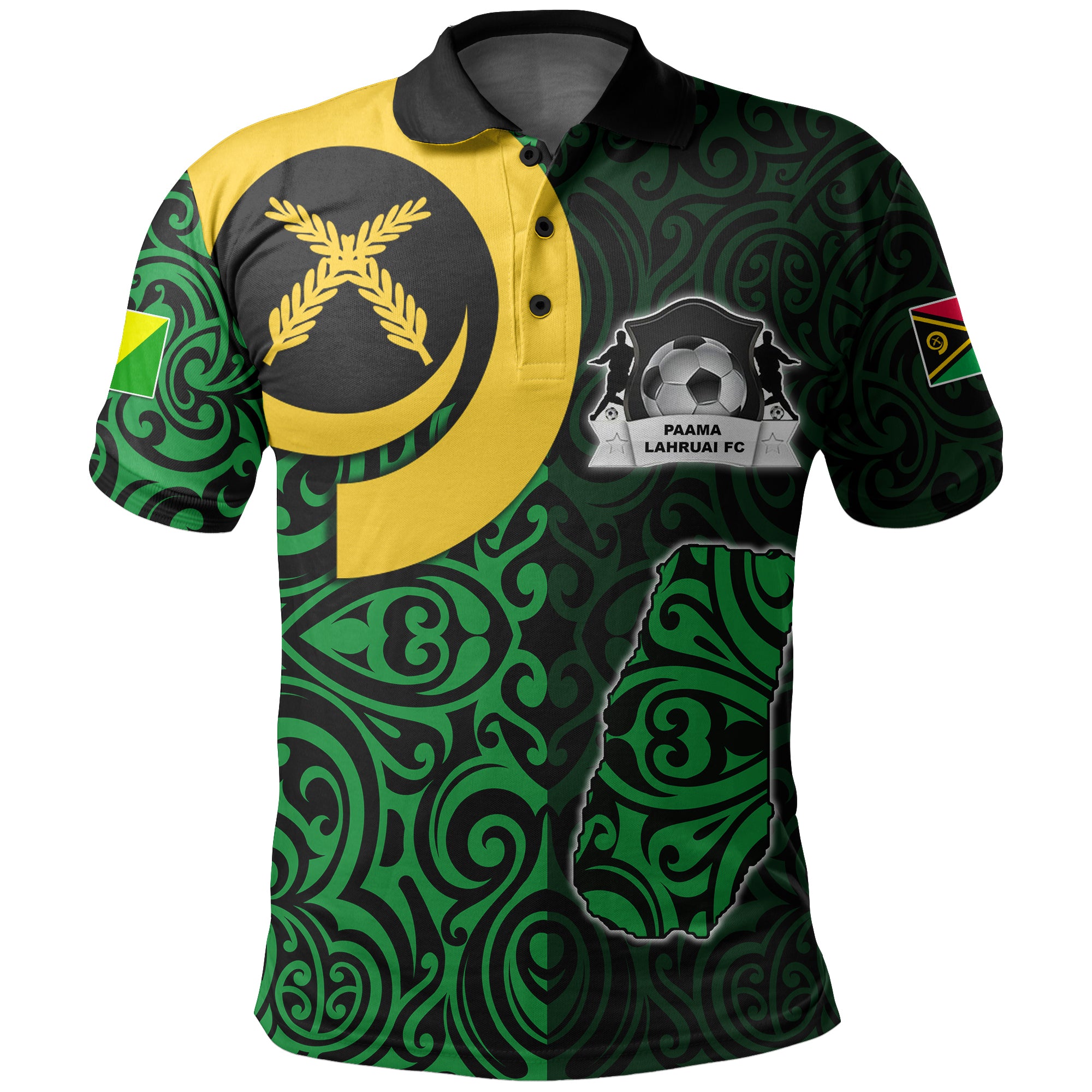 Custom PAAMA LAHRUAI FC Polo Shirt LT6 Unisex Green - Polynesian Pride