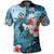 Custom Hammerhead shark Polo Shirt Hawaii Style Blue LT6 Unisex Blue - Polynesian Pride