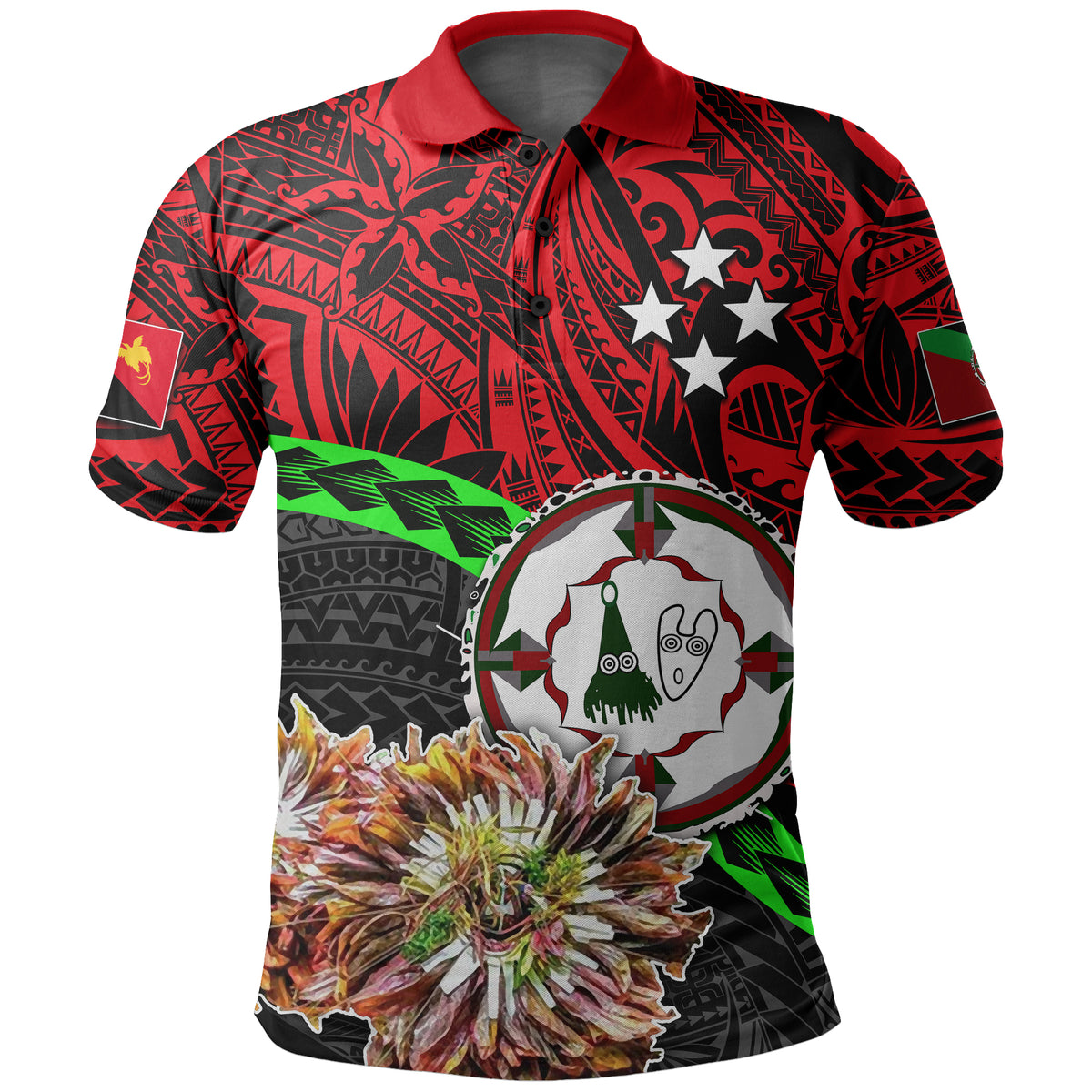 East New Britain Province Polo Shirt ISUMAMIST LT6 Unisex Red - Polynesian Pride