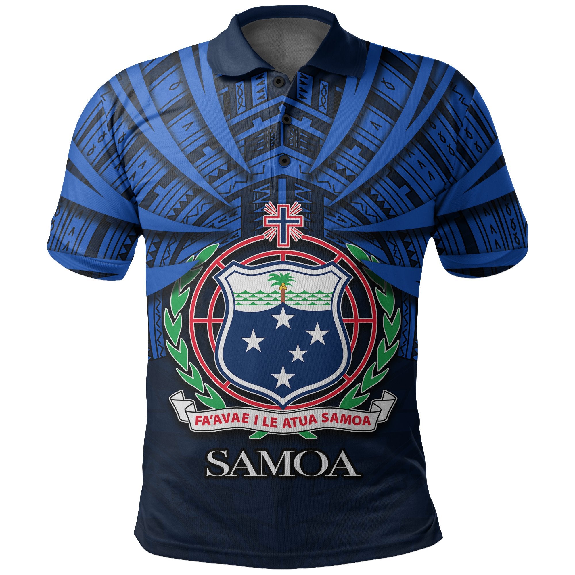 Polynesian Pride Samoa Polo Shirt Special Polynesian No.3 Unisex Blue - Polynesian Pride