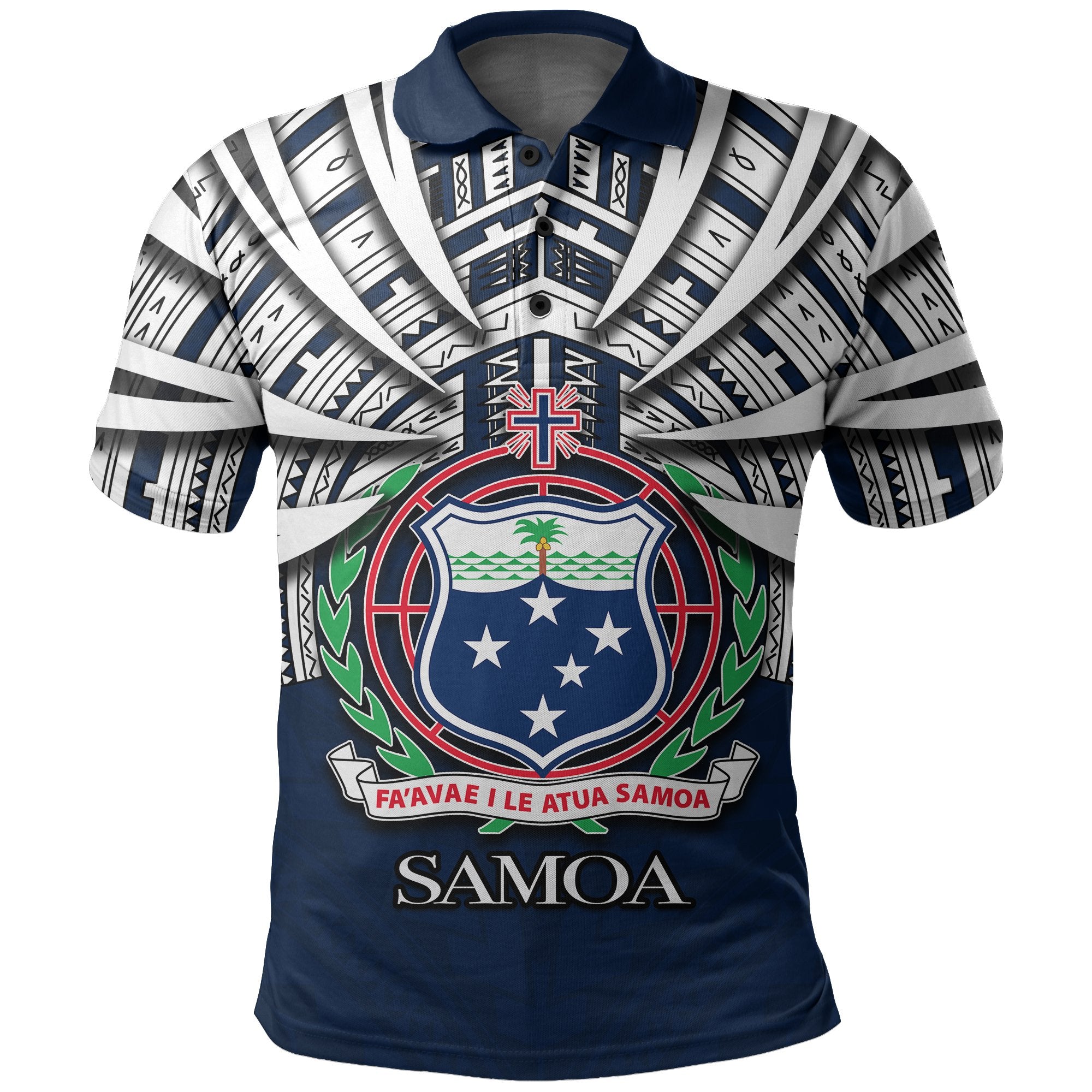 Polynesian Pride Samoa Polo Shirt Special Polynesian No.4 Unisex Blue - Polynesian Pride