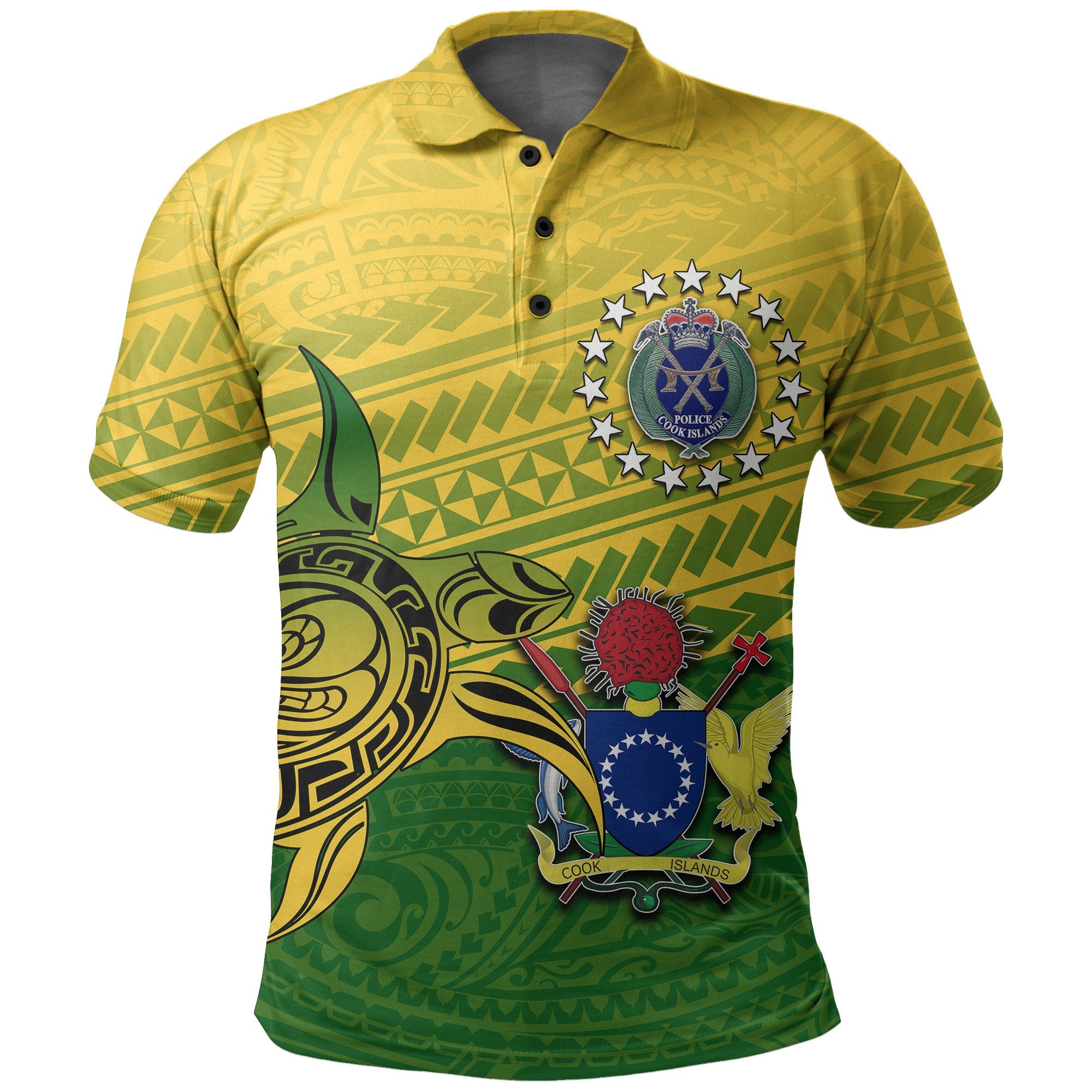 Cook islands Rugby Turtle Polynesian Polo Shirt TOPKOPZ Unisex Green - Polynesian Pride