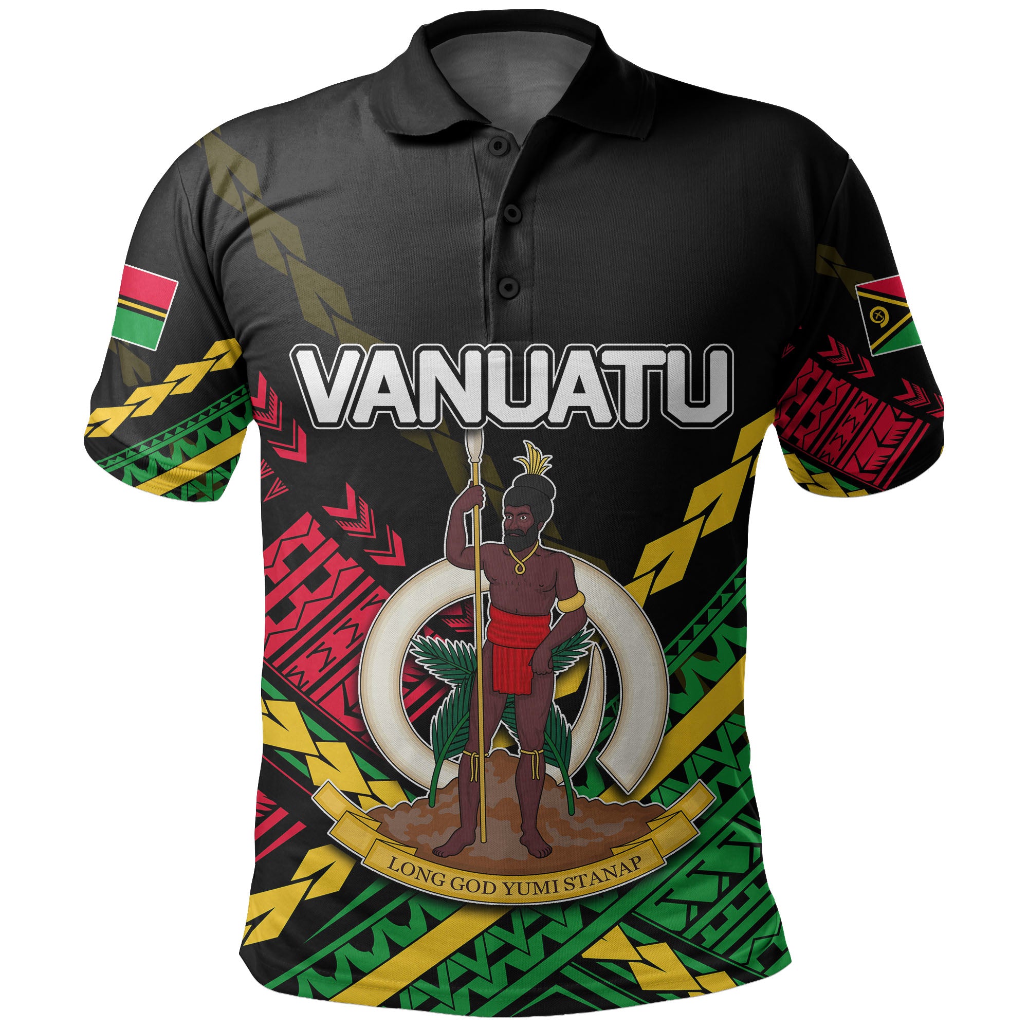 Custom Vanuatu Polo Shirt Polynesian Style No.2 LT6 Unisex Red - Polynesian Pride