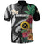 Vanuatu All Over Print Polo Shirt Coat Of Arms Polynesian With Hibiscus 2 Black - Polynesian Pride