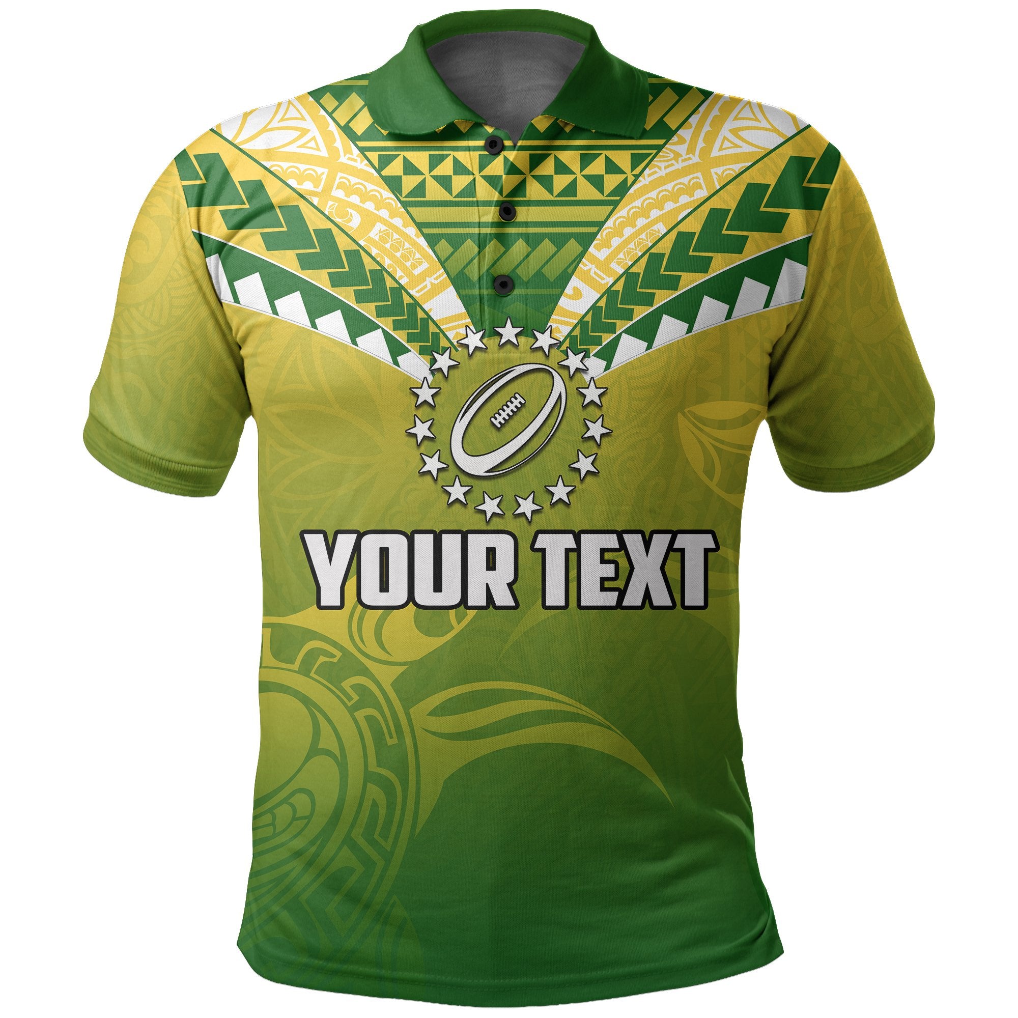 Custom Cook Islands Rugby Simple Polynesian Polo Shirt Unisex Green - Polynesian Pride