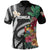 Tonga All Over Print Polo Shirt Coat Of Arms Polynesian With Hibiscus Black - Polynesian Pride