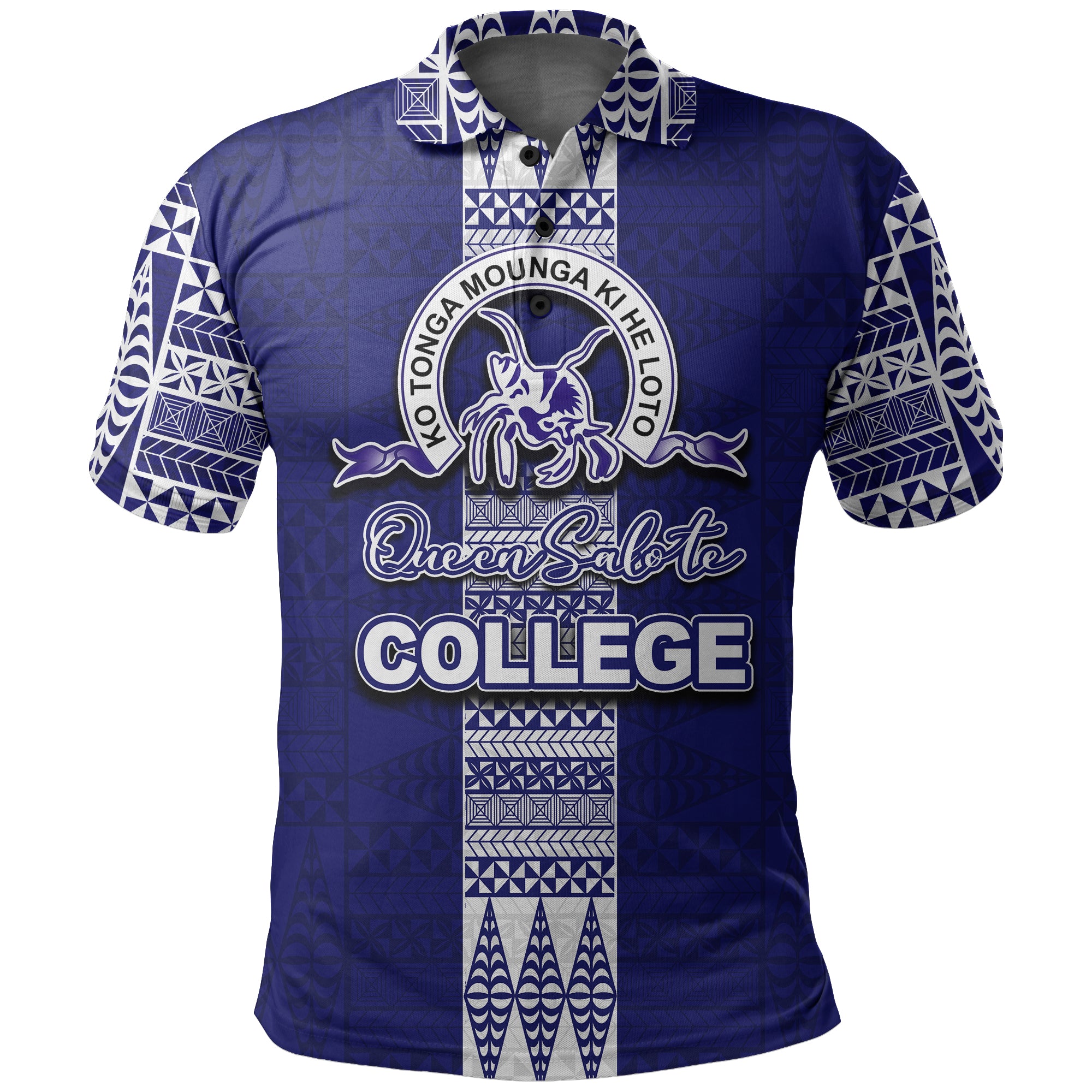 Custom Queen Salote College Polo Shirt Tonga Simple Style LT6 Unisex Blue - Polynesian Pride