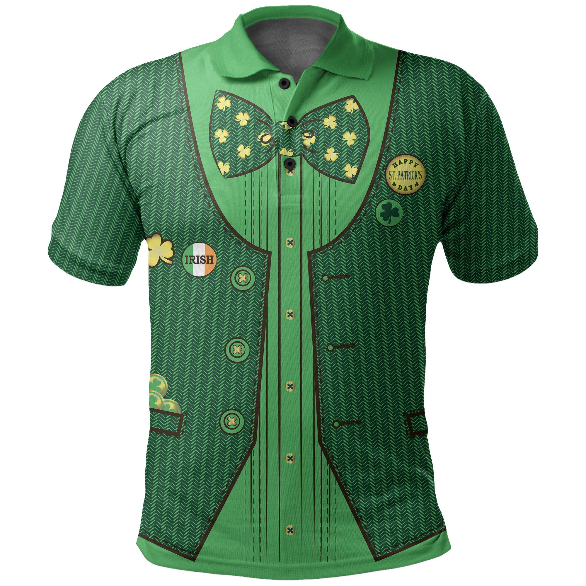 St. Patricks Day Ireland Polo Shirt Gile Special Style No.2 Unisex Green - Polynesian Pride