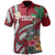 American Samoa All Over Print Polo Shirt Coat Of Arms Polynesian With Hibiscus Red Red - Polynesian Pride