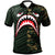 Polynesian Polo Shirt Shark Cartoon In Camo Syle Unisex Camo - Polynesian Pride