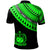 Samoa Custom Polo Shirt Ginger Lei Green Pattern - Polynesian Pride