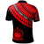 Samoa Custom Polo Shirt Ginger Lei Red Pattern - Polynesian Pride