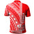 Tonga Polo Shirt Unique Barcode White Red - Polynesian Pride