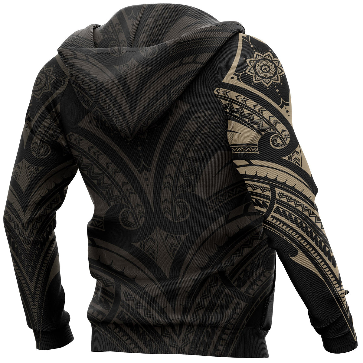 Hoodie Polynesian Flower Tattoo Style - Polynesian Pride