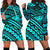 Polynesian Tribal Hoodie Dress Blue - Polynesian Pride