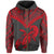 Polynesian Turtle Kanaka Map Hawaii Hoodie Zip Red Ti Style - Polynesian Pride