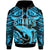 Polynesian Special Hoodie Angry Shark Unisex Blue - Polynesian Pride