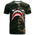 Palau Custom T Shirt Shark Cartoon In Camo Syle Unisex Camo - Polynesian Pride