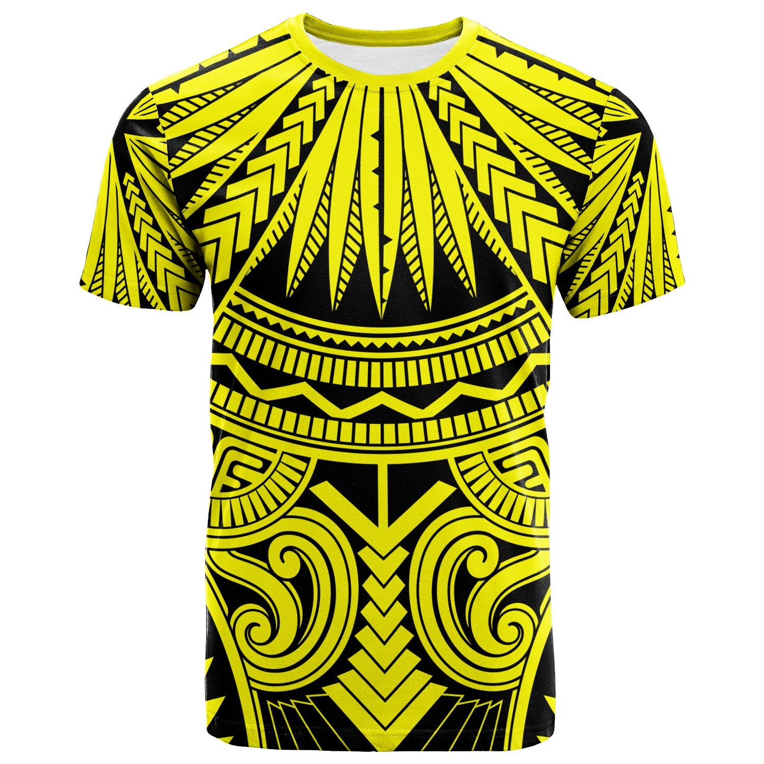 Polynesian T Shirt Classic Vignette Style Unisex Yellow - Polynesian Pride