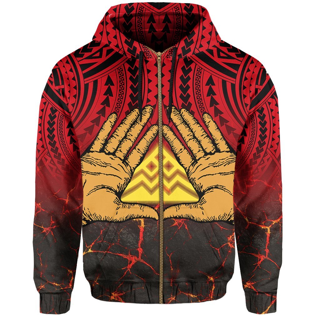 Polynesian Protect We Stand With Mauna Kea Hawaii Zip Hoodie - Polynesian Pride