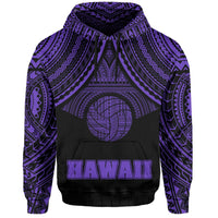 Polynesian Volleyball Hawaii Hoodie Purple - Polynesian Pride