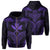 Polynesian Kanaka Shark Turtle Manta Ray Map of Hawaii Zip Hoodie Purple Unisex Purple - Polynesian Pride